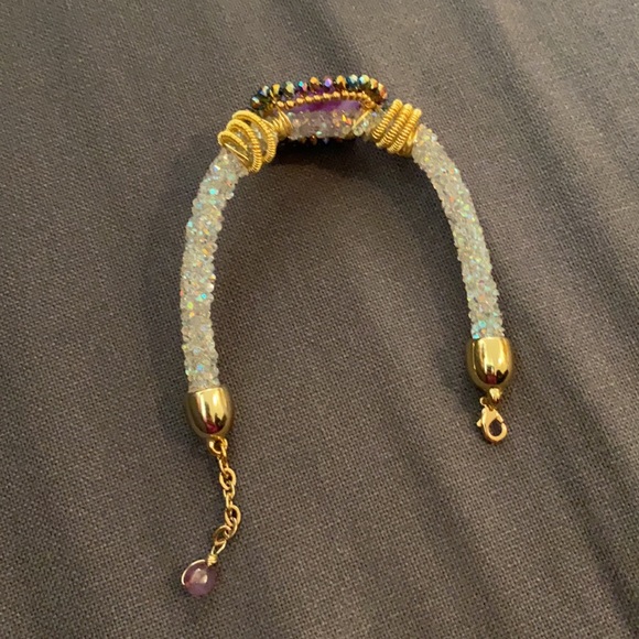 Handmade purple bracelet - Picture 6 of 8